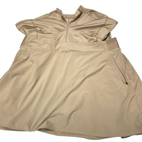 Athleta Skort Womens Sz 18 Classic Taupe Tan Golf Tennis Pickle Ball Skorts - Picture 5 of 16